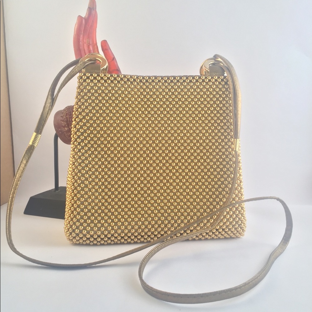 Bags by Marlo vintage gold beaded bag